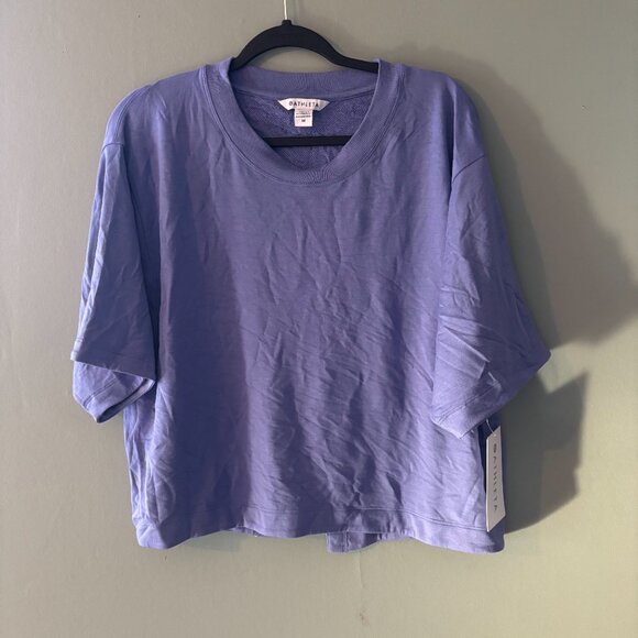 Athleta Bliss Sweatshirt NWT Short Sleeve - Picture 1 of 3